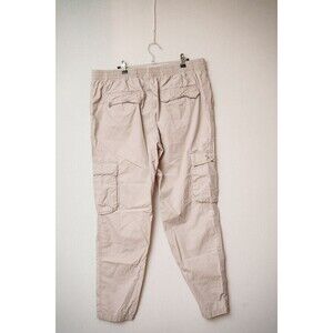 H&M Mens reg fit coupe standard L cargo beige pants elastic waist